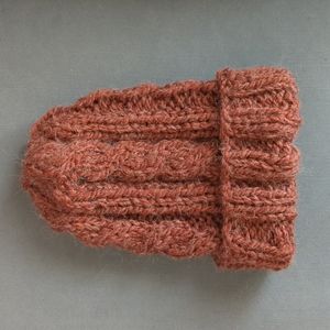 Handmade knit beanie